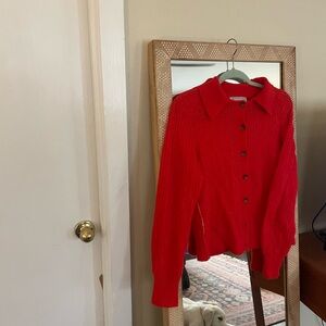 Everlane Feather Weight Sweater. Vibrant Red. Size Small.